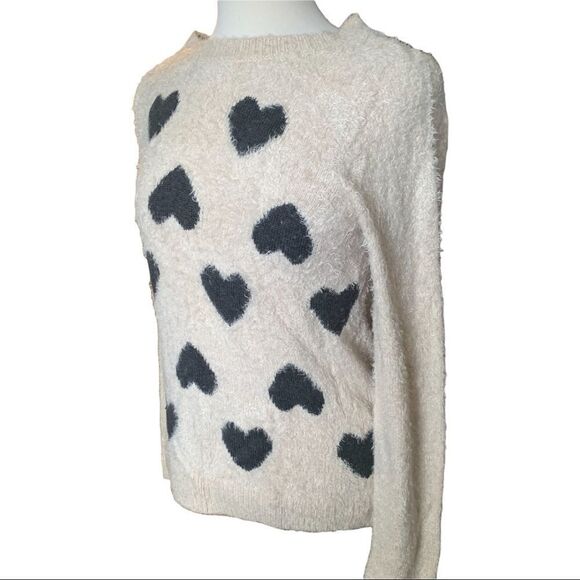 LC Lauren Conrad Long Sleeve Crewneck Very Soft Fuzzy Sweater M - Picture 1 of 8
